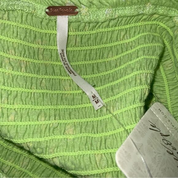 NWT Free People Top Key Lime Combo Marigold Green Tea size M - Picture 7 of 7